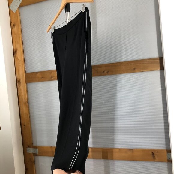 Aritzia BABATON Conan Black White Stitch Stripe‎ Slim Cropped Trousers Sz 6 - Picture 7 of 13